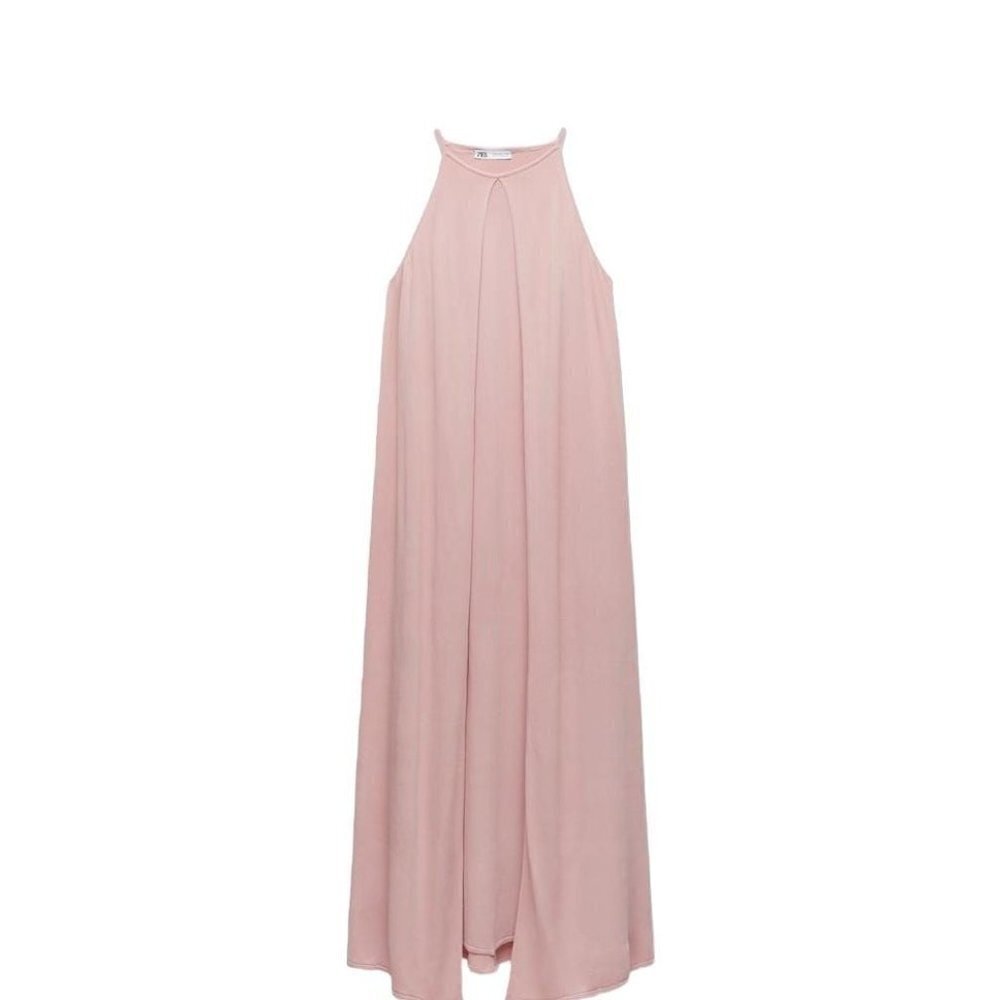 ZARA KNITTED CAPE DRESS – LIMITED EDITION PINK SIZE M| 3471/108